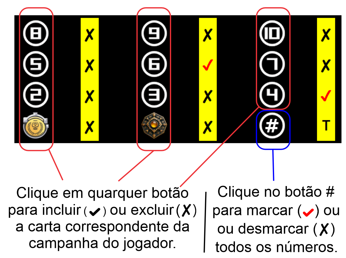 Botões da Calculadora de Campanha