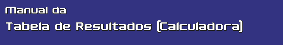 Tabela de Resultados (Calculadora)